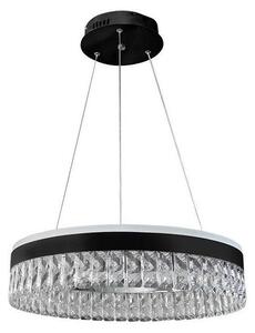 LED Stmievateľný luster na lanku LED/90W/230V 3000-6500K čierna + diaľkové ovládanie