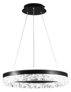 LED Stmievateľný luster na lanku LED/80W/230V 3000-6500K čierna + diaľkové ovládanie