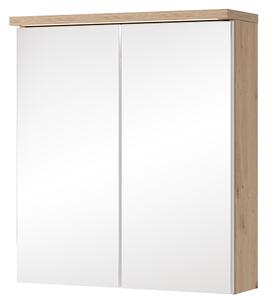 Szynaka Závesná zrkadlová skrinka s LED osvetlením Sting 56 60 cm dub Artisan