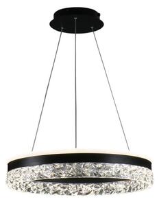 LED Stmievateľný luster na lanku LED/80W/230V 3000-6500K čierna + diaľkové ovládanie