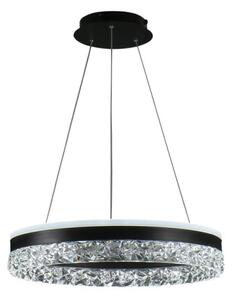 LED Stmievateľný luster na lanku LED/80W/230V 3000-6500K čierna + diaľkové ovládanie