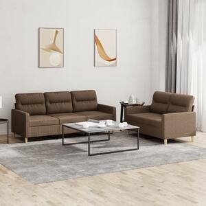 Maison Exclusive – 2-dielna sedacia súprava s vankúmi, hnedá látka