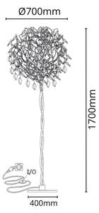 Krištáľová stojacia lampa 5xG9/40W/230V zlatá