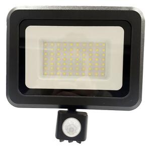 LED Vonkajší reflektor so senzorom LED/50W/230V 4000K IP44 čierna