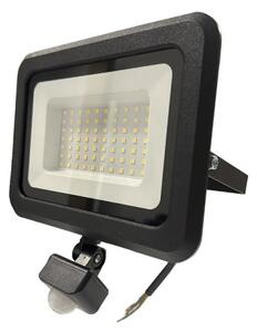 LED Vonkajší reflektor so senzorom LED/50W/230V 4000K IP44 čierna