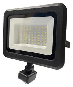 LED Vonkajší reflektor so senzorom LED/50W/230V 4000K IP44 čierna