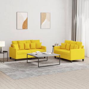 Maison Exclusive – 2-dielna sedacia súprava s vankúšmi, svetložltá látka