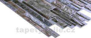Obkladové panely 3D PVC 54614, cena za kus, rozmer 980 x 489 mm, hrúbka 0,4 mm, ukládaný kameň sivo-hnedý, REGUL