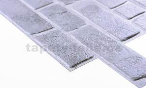 Obkladové panely 3D PVC 56014, rozmer 951 x 495 mm, hrúbka 0,4 mm, tehla retro sivá, REGUL