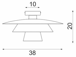 Stropné svietidlo PLATO 1xE27/15W/230V pr. 32 cm bronzové