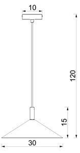 Luster na lanku ANEGA 1xGX53/15W/230V pr. 30 cm béžový