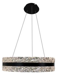 LED Stmievateľný luster na lanku LED/80W/230V 3000-6500K čierna + diaľkové ovládanie