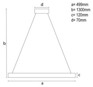 LED Stmievateľný luster na lanku LED/80W/230V 3000-6500K čierna + diaľkové ovládanie