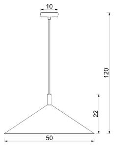 Luster na lanku ANEGA 1xGX53/15W/230V pr. 50 cm hnedý