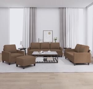 Maison Exclusive – 4-dielna sedacia súprava s vankúšmi, hnedá látka