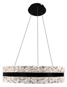 LED Stmievateľný luster na lanku LED/80W/230V 3000-6500K čierna + diaľkové ovládanie