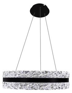 LED Stmievateľný luster na lanku LED/80W/230V 3000-6500K čierna + diaľkové ovládanie