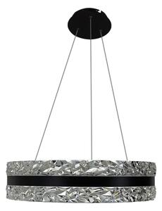 LED Stmievateľný luster na lanku LED/80W/230V 3000-6500K čierna + diaľkové ovládanie