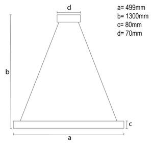 LED Stmievateľný luster na lanku LED/80W/230V 3000-6500K biela + diaľkové ovládanie