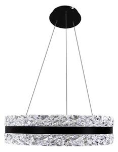 LED Stmievateľný luster na lanku LED/80W/230V 3000-6500K čierna + diaľkové ovládanie