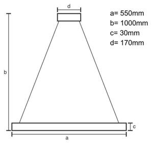 LED Stmievateľný luster na lanku LED/70W/230V 3000-6500K biela + diaľkové ovládanie