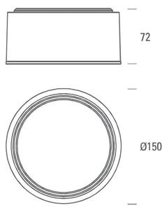 LED2 - LED Stropné svietidlo BUTTON LED/17W/230V strieborná