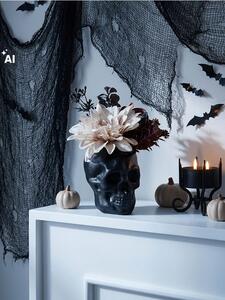 Sinsay - Halloweenska dekorácia s kvetmi vo váze v tvare lebky - viacfarebná
