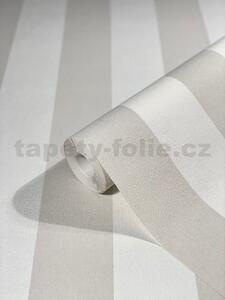 Vliesové tapety na stenu Hailey 82263, rozmer 10,05 m x 0,53 m, pruhy bielo-hnedé, NOVAMUR 6800-60