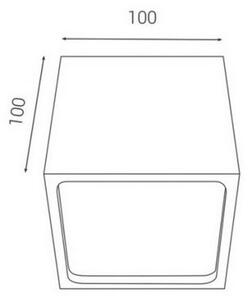 LED2 - LED Vonkajšie stropné svietidlo CUBE LED/12W/230V antracit IP54