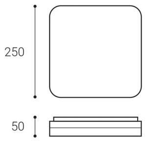 LED2 - LED Stropné svietidlo SQUARE LED/12W/230V IP54 3000/4000/5700K