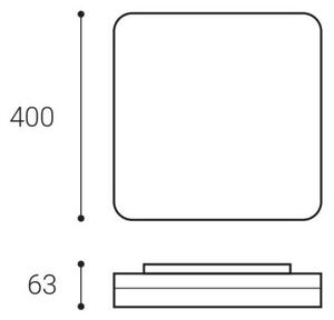 LED2 - LED Stropné svietidlo SQUARE II LED/30W/230V 3000/4000/5700K IP54