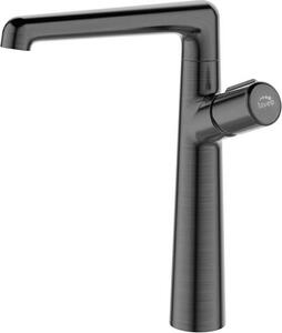 Dizajnová umývadlová batéria stojánková s výtokom do L grafitová