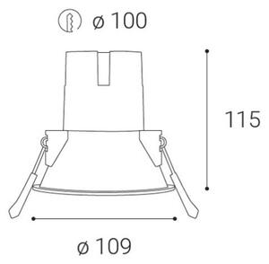 LED2-LED Kúpeľňové svietidlo ZERO LED/10W/230V 3000K CRI 95 IP43 čierna pr.10,9cm