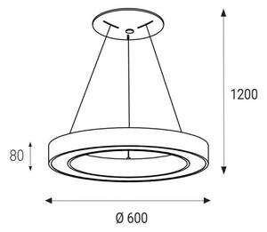 LED2 - LED Luster na lanku SATURN LED/50W/230V 3000K pr. 60 cm biela