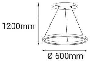 LED2 - LED Luster na lanku CIRCLE LED/42W/230V