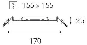 LED2 - LED Kúpeľňové podhľadové svietidlo SLIM LED/15W/230V IP43 CRI 90
