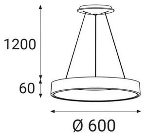 LED2 - LED Luster na lanku BELLA LED/50W/230V 3000/4000K čierna