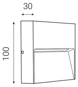 LED2 - LED Vonkajšie nástenné svietidlo STEP ON LED/3W/230V antracit IP54