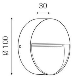 LED2 - LED Vonkajšie nástenné svietidlo STEP ON LED/3W/230V IP54
