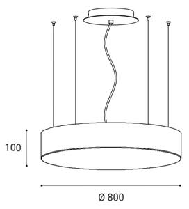 LED2 - LED Stmievateľný luster na lanku MONO LED/100W/230V