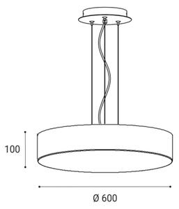 LED2 - LED Stmievateľný luster na lanku MONO LED/60W/230V