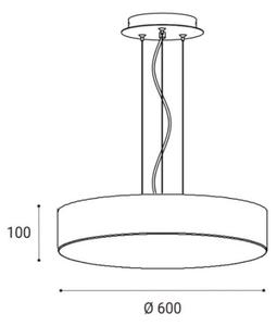 LED2 - LED Luster na lanku MONO LED/60W/230V 3000/4000K čierna