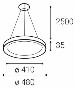 LED2 - LED Luster na lanku BELLA SLIM LED/38W/230V 3000/4000K biela
