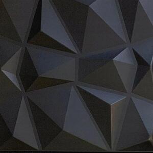 Stropné panely 3D XPS 0004, cena za kus, rozmer 50 cm x 50 cm, DIAMANT čierny, IMPOL TRADE