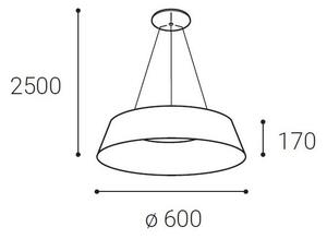 LED2 - LED Luster na lanku KATY LED/60W/230V 3000/4000K biela