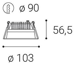 LED2-LED Stmievateľné kúpeľňové podhľadové svietidlo ZETA LED/10W/230V 3000K IP44