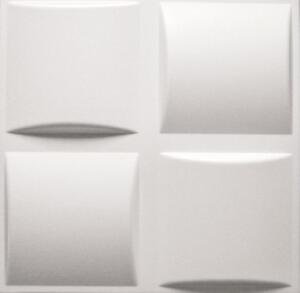 Stropné panely 3D XPS 0003, cena za kus, rozmer 50 cm x 50 cm, PLAID biely, IMPOL TRADE