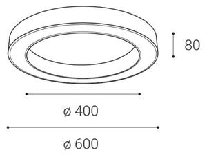 LED2 - LED Stmievateľné stropné svietidlo SATURN LED/50W/230V 3000K/4000K čierna