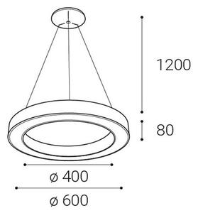 LED2 - LED Stmievateľný luster na lanku SATURN LED/50W/230V 3000K/4000K biela