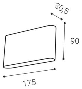 LED2 - LED Vonkajšie nástenné svietidlo FLAT 2xLED/3W/230V IP65 biela